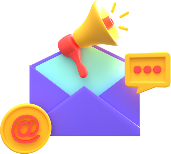 Email marketing 3D Illustration