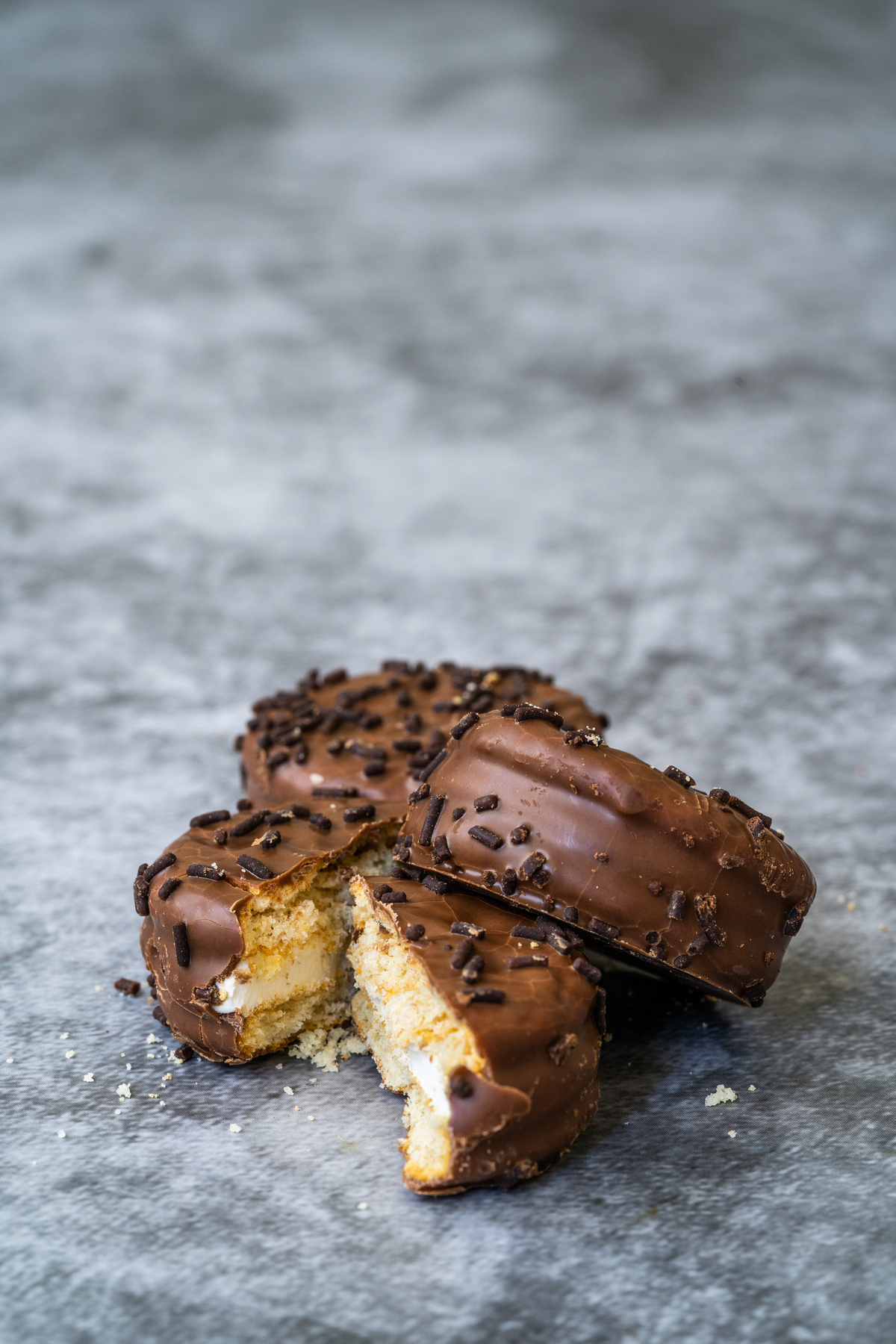 Traditional Alfajores (Alfajor) with sweet milk covered with chocolate - Traditional Argentine sweet